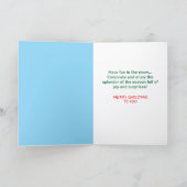 ソンクリスマスカード雪だるまパインコーンノーズ シーズンカード (内部)