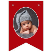 ソンクリスマスパーティー |赤い写真 バンティングフラッグ (第1の旗)