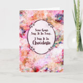 ソングで伝える君への想い - 私はチョコレートで伝える カード (正面)