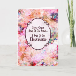 ソングで伝える君への想い - 私はチョコレートで伝える カード