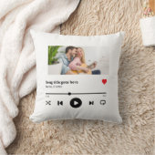 ソングアルバパーソナライズされたムフォトミュージックラバー クッション (ブランケット)