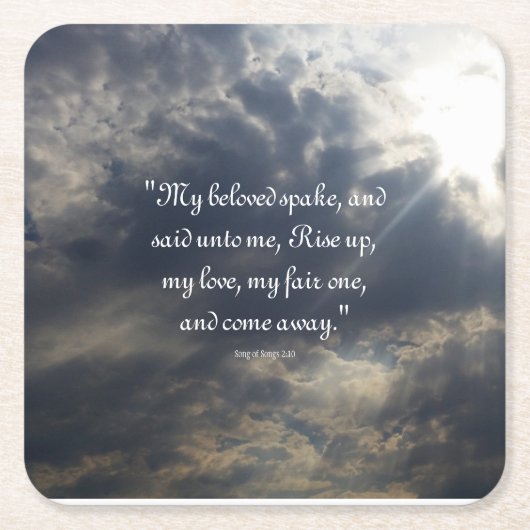 ソングオブソングス2:10スクエア紙コースター スクエアペーパーコースター (正面)