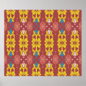 ソングケットテヌンGeometrikシームレスパターンとクレア ポスター (正面)