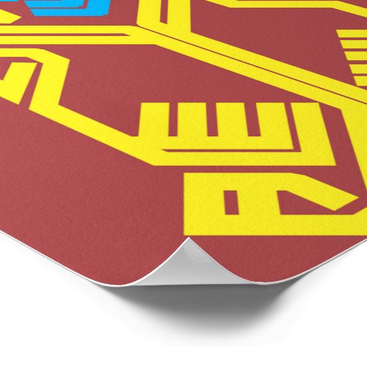 ソングケットテヌンGeometrikシームレスパターンとクレア ポスター (角)