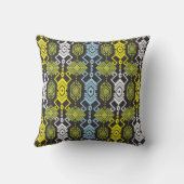 ソングケット天雲の幾何学的シームレス模様（クレア付） クッション (裏面)