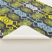 ソングケット天雲の幾何学的シームレス模様（クレア付） シェルパブランケット (3/4)