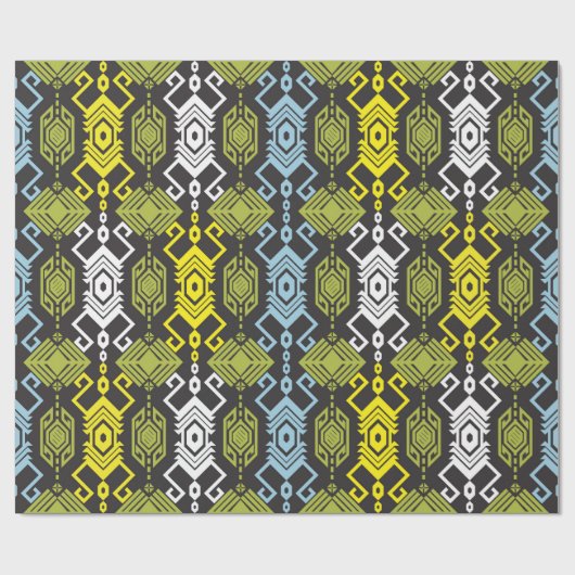 ソングケット天雲の幾何学的シームレス模様(クレア付) ラッピングペーパー (フラット)