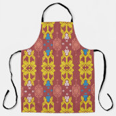 ソングケット天雲ジオメトリックシームレス模様(クレア付) エプロン (正面)