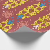 ソングケット天雲ジオメトリックシームレス模様（クレア付） ラッピングペーパー (角)