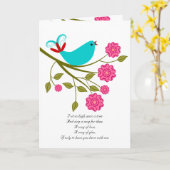 ソングバード愛す恋しく思る詩 カード (黄色い花)