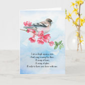 ソングバード詩 カード (黄色い花)