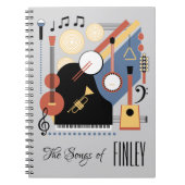 ソングブックパーソナライズされたバウハウスバンド ノートブック (正面)