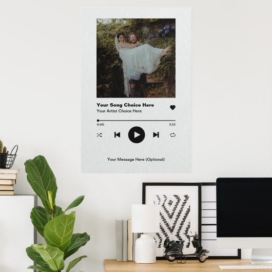 ソングポパーソナライズされたスターウォールアートプリントカスタムムス ポスター (ホームオフィス)