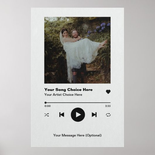 ソングポパーソナライズされたスターウォールアートプリントカスタムムス ポスター (正面)