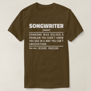 ソングライター名詞歌唱専門の皮肉な音楽 Tシャツ