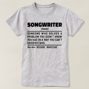 ソングライター名詞歌唱専門の皮肉な音楽 Tシャツ