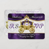 ソングリクエスト付きのロイヤルフェアリーテイルの招待状 招待状 (正面/裏面)