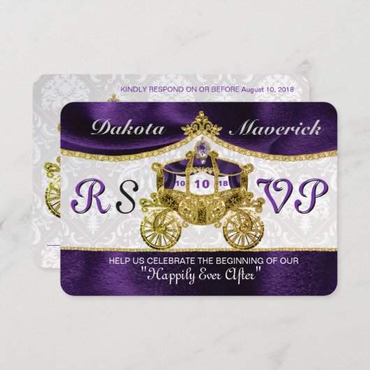 ソングリクエスト付きのロイヤルフェアリーテイルの招待状 招待状 (正面/裏面)