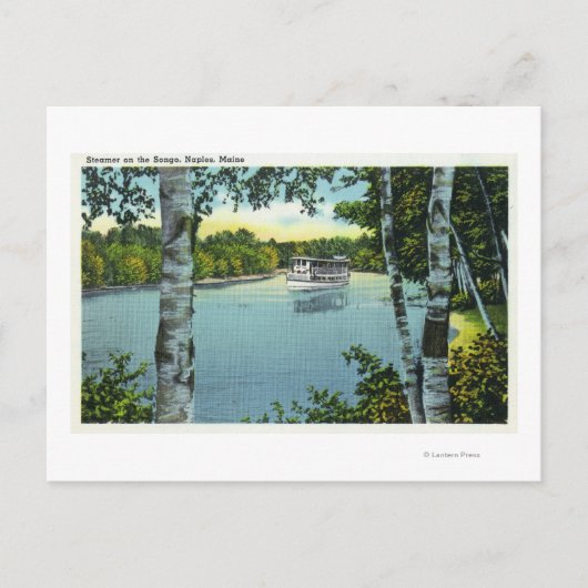 ソンゴ川の汽船の眺め ポストカード (正面)