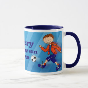 ソンサッカーヒーローのマグブルー マグカップ