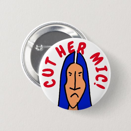 ソンジャ・ショー「マイクを切れ!」 ボタン 缶バッジ (正面&裏面)