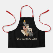 ソンスお気に入りのタッキングクリスマスヤギ エプロン (正面)