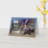 ソンスポーツマウンテンバイク誕生日 カード (黄色い花)