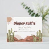 ソンデザートベビーシャワーおむつラッフルカード 招待状 (スタンド正面)