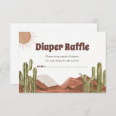 ソンデザートベビーシャワーおむつラッフルカード 招待状 (正面/裏面)