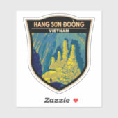 ソンドつるオン洞窟ベトナムトラベルアートヴィンテージ シール (シート)