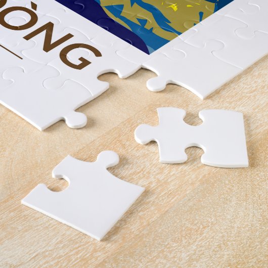 ソンドつるオン洞窟ベトナムトラベルアートヴィンテージ ジグソーパズル (側面)