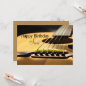 ソンハッピーバースデーアコースティックギター カード (正面/裏面インサイチュ)