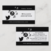 ソンバスタイリッシュードブラックとホワイトパーソナライズされた 名刺 (正面/裏面)