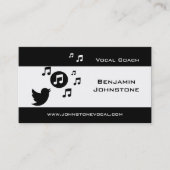 ソンバスタイリッシュードブラックとホワイトパーソナライズされた 名刺 (正面)