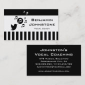 ソンバスタイリッシュード白黒パーソナライズされたストライプ 名刺 (正面/裏面)