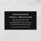 ソンバスタイリッシュード白黒パーソナライズされたストライプ 名刺 (裏面)