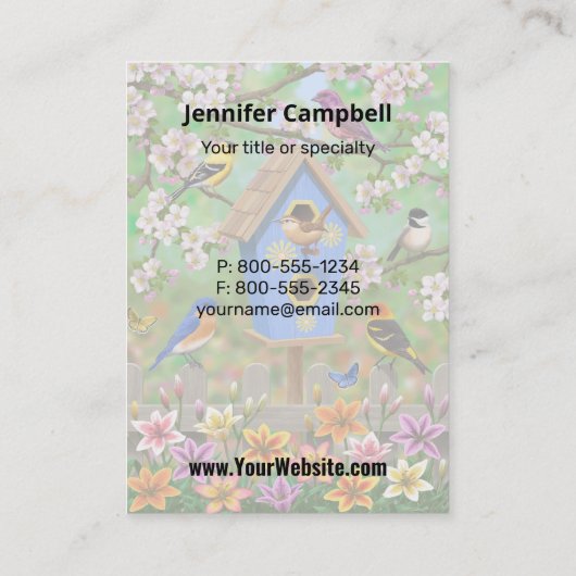 ソンバーズリガーデンバードハウス 名刺 (裏面)