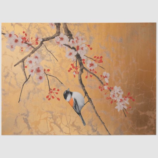 ソンバードオンさくらんぼの花 薄葉紙 (正面)