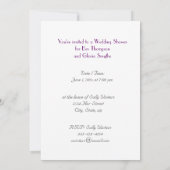 ソンバードシャビーシックウェディングシャワー 招待状 (裏面)