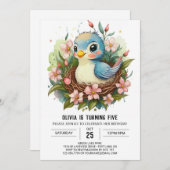 ソンバードチルドバーズバード誕生日 招待状 (正面/裏面)