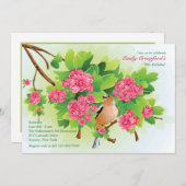 ソンバードバースデーパーティーの招待 招待状 (正面/裏面)