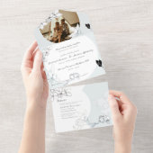 ソンバードマグノリアス |すべての結婚式の招待 オールインワン招待状 (貼ってはがせる)