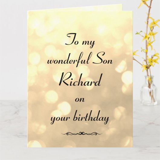 ソンパーソナライズされた誕生日 カード (黄色い花)