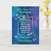 ソンパーソナライズハイスクール卒業引用文 カード (黄色い花)