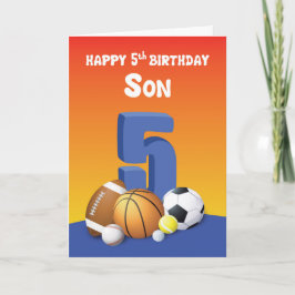 ソンファイブ誕生日スポーツボール カード