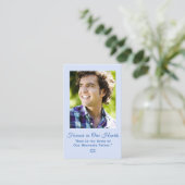 ソンフォト悔やみや弔慰葬儀記念カード 名刺 (スタンド正面)