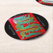 ソンブリオブレンド古代ファイアコーヒー ラウンドペーパーコースター (アングル)