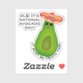 ソンブレロとアボカドの少女 シール (シート)