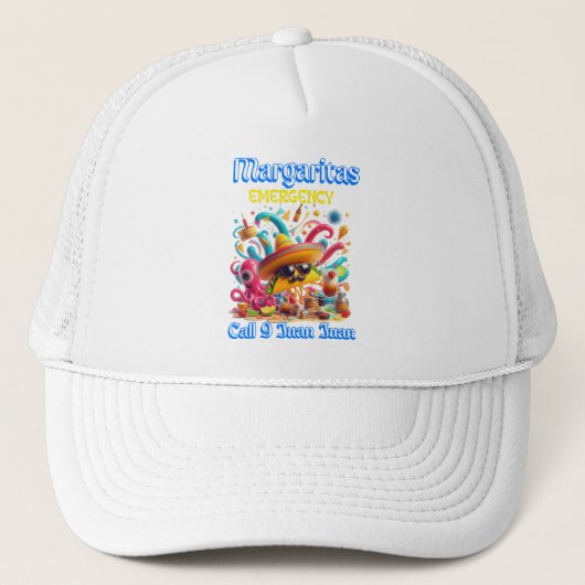 ソンブレロとサングラスマルガリータ緊急事態 キャップ (正面)