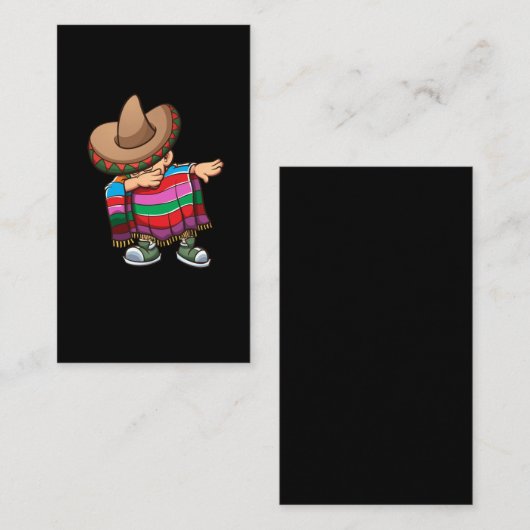 ソンブレロとソンブレロと共にメキシコの子どもをダブ 名刺 (正面/裏面)